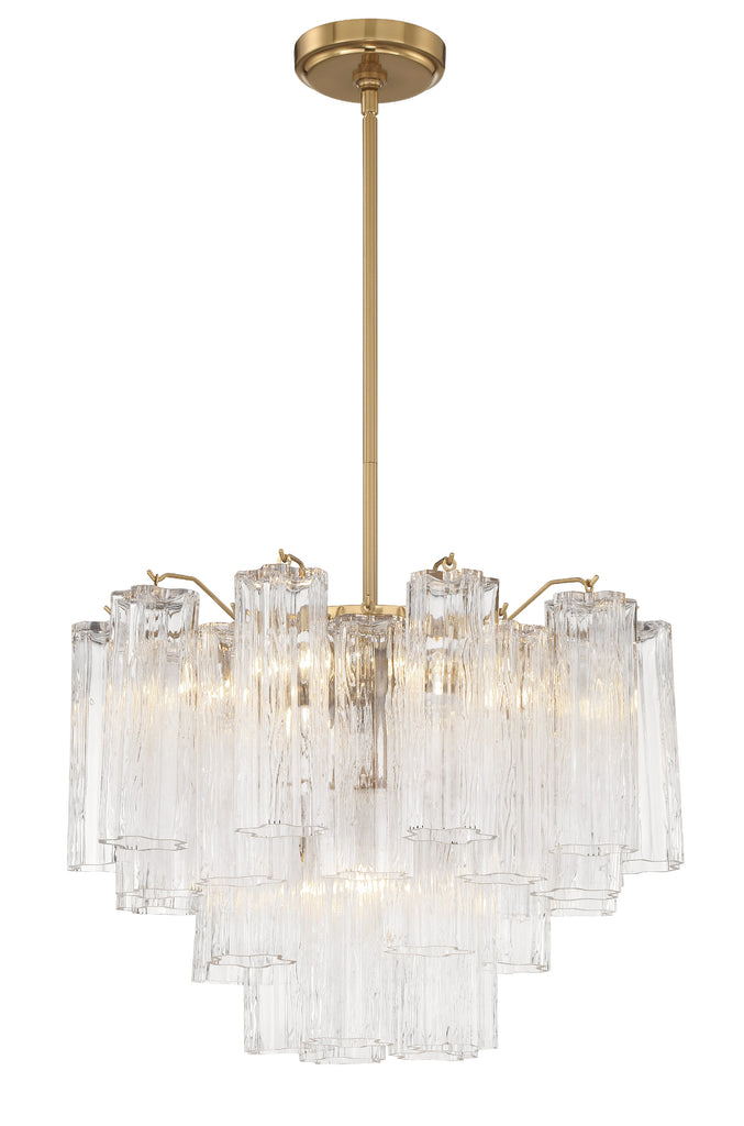 ##Antique Hardware## Addis 6 Light Aged Brass Chandelier