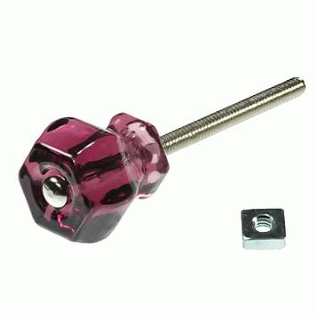##Antique Hardware## 1 Inch Hexagon Crystal Glass Cabinet & Furniture Knobs (Several Colors)