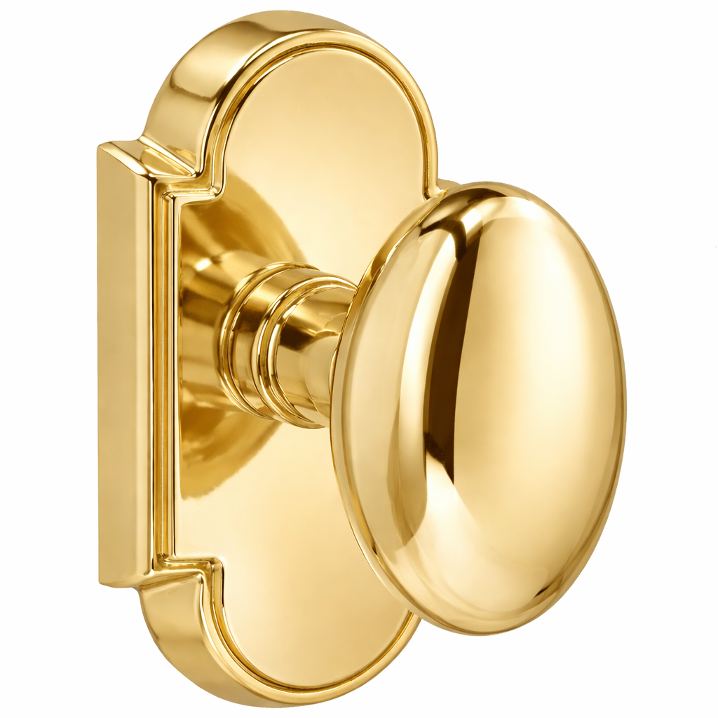 ##Antique Hardware## Magnifique® Arched Door Set with Brass Egg Knobs (Several Finishes Available)