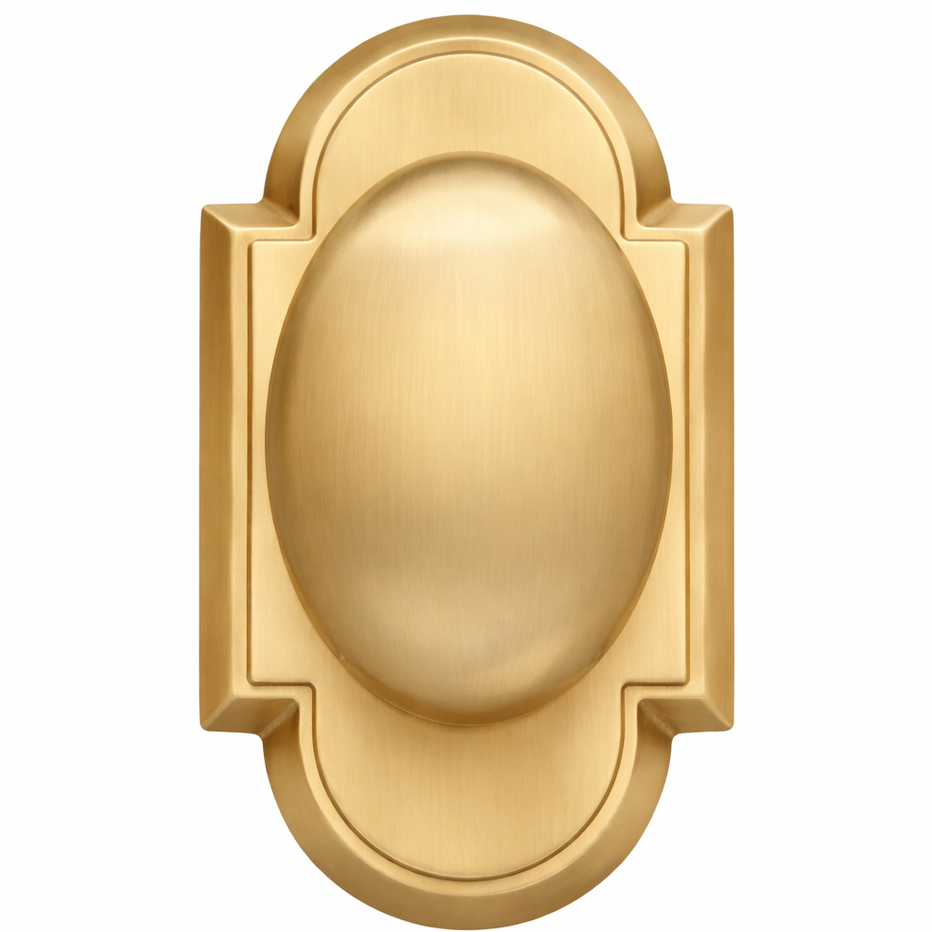 ##Antique Hardware## Magnifique® Arched Door Set with Brass Egg Knobs (Several Finishes Available)
