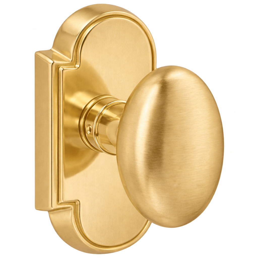 Magnifique® Arched Door Set with Brass Egg Knobs (Several Finishes Available)