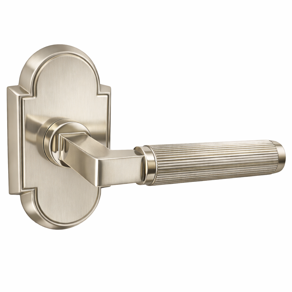 ##Antique Hardware## Magnifique® Arched Door Set with Modern Reed Lever (Several Finishes Available)