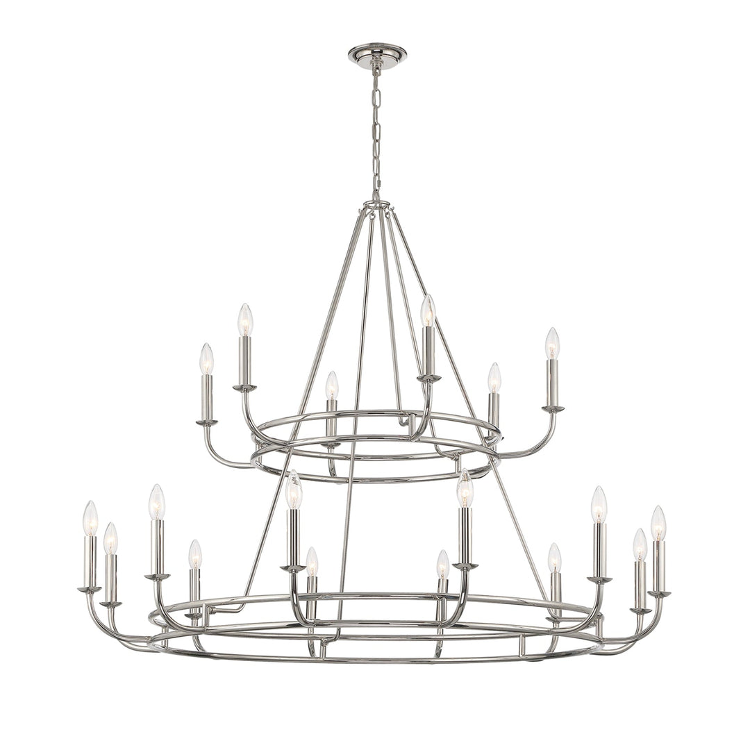 Antique Hardware Bailey 18 Light Polished Nickel Chandelier Chandelier