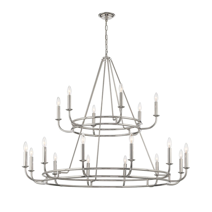 Antique Hardware Bailey 18 Light Polished Nickel Chandelier Chandelier