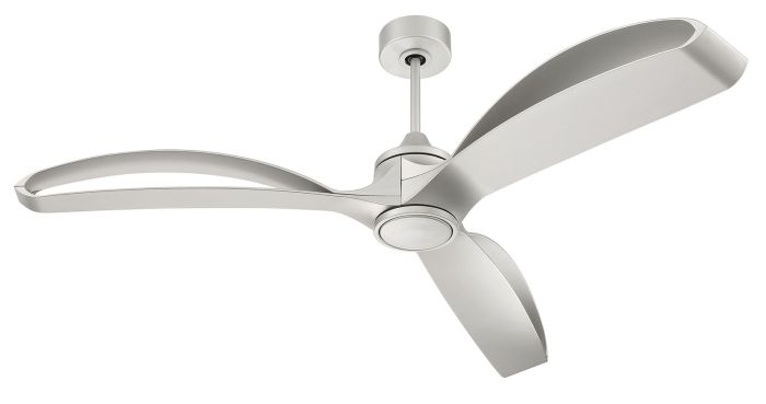 ##Antique Hardware## 60"  Bandeaux Fan Painted Nickel, Painted Nickel Finish Blades, light kit Included (Optional)