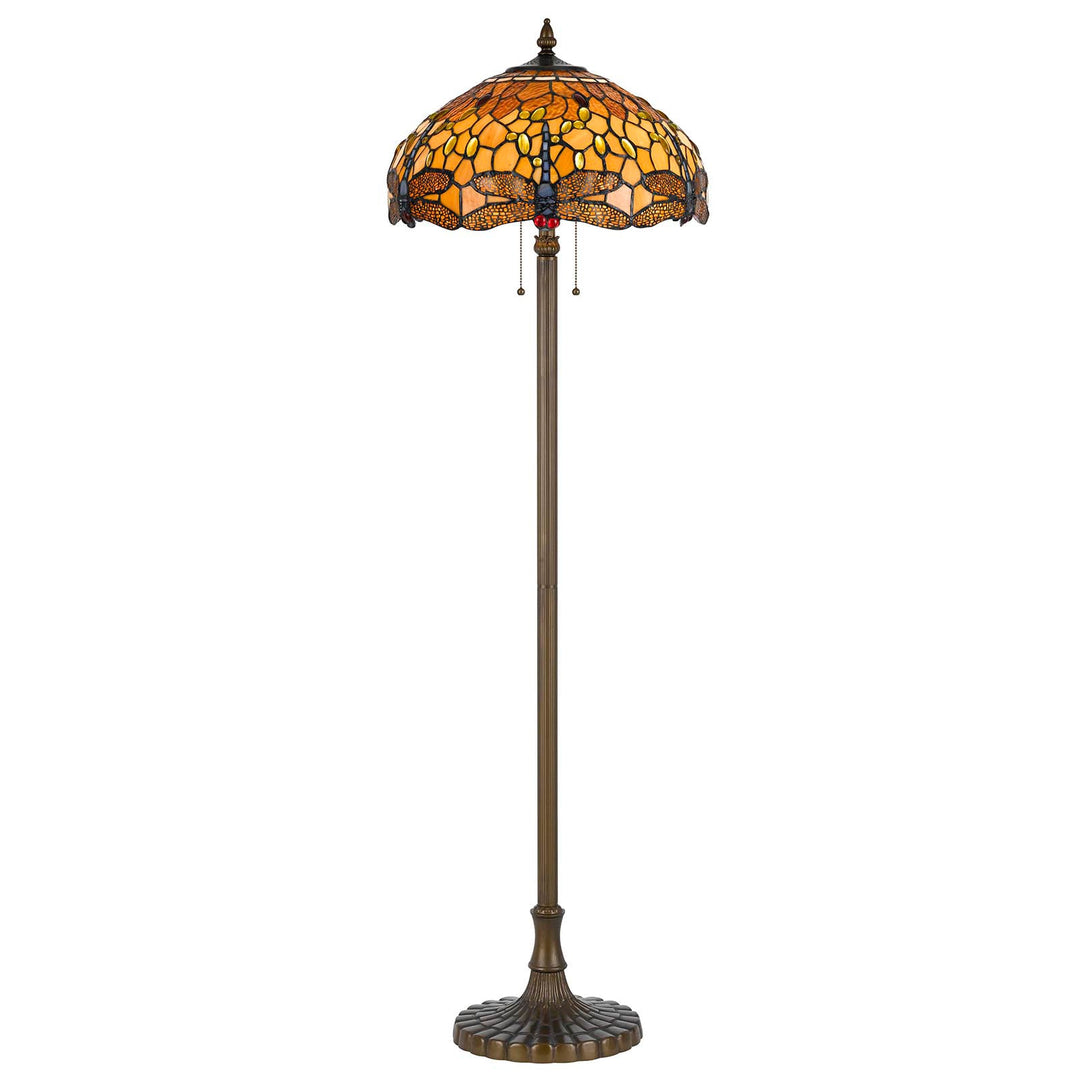 ##Antique Hardware## 60WX2 TIFFANY FL LP,ZINC CAST BASE