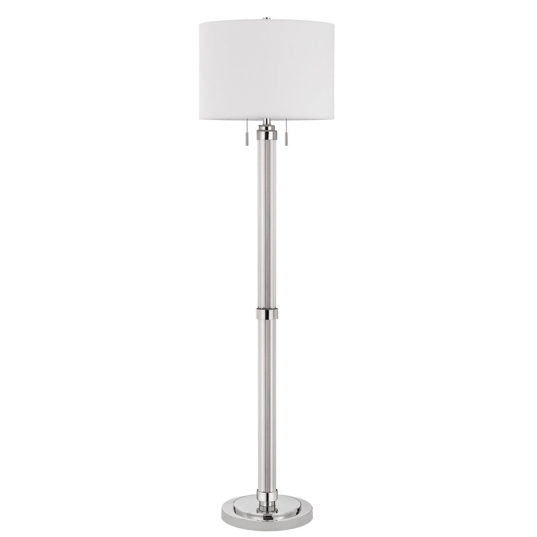 ##Antique Hardware## 60W X 2 MONTILLA METAL/ACRYLIC FLOOR LAMP WITH FABRIC SHADE