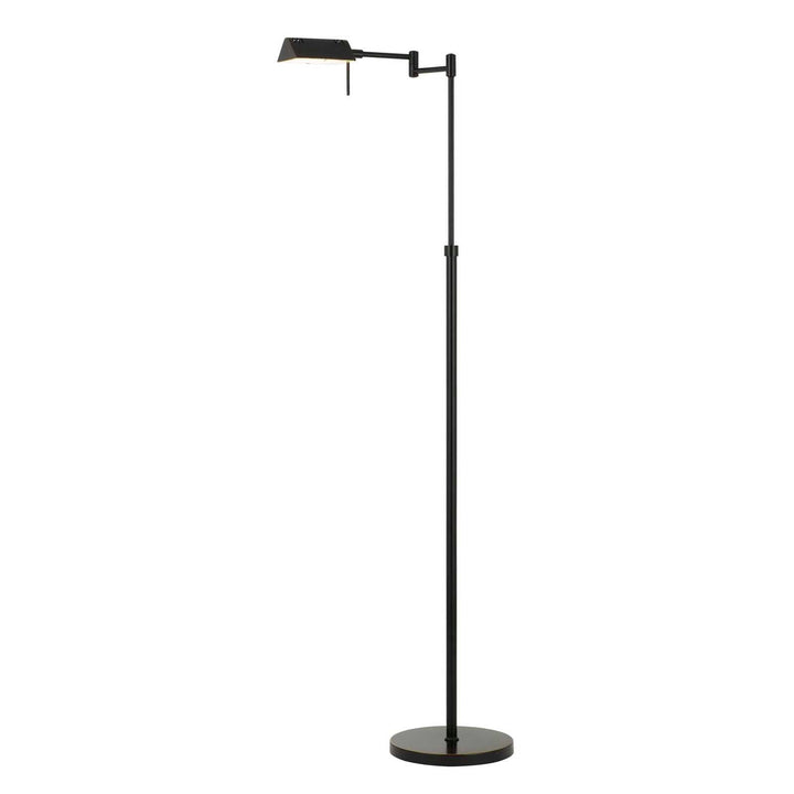 ##Antique Hardware## CLEMSON METAL LED 10W, 780 LUMEN, 3K PHARMACY SWING ARM ADJUSTABLE FLOOR LAMP WITH DIMMER SWITCH