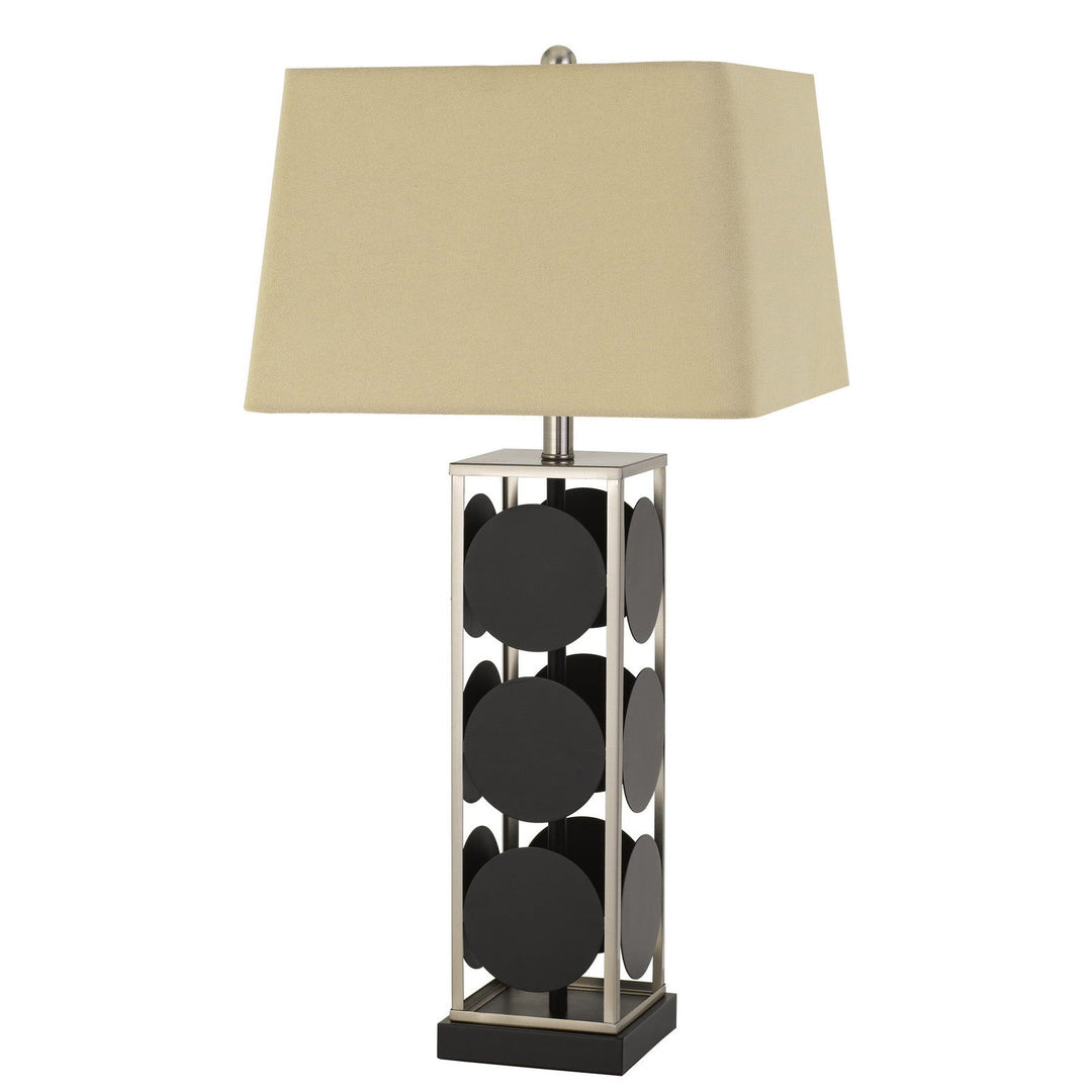 Antique Hardware HANSON METAL TABLE LAMP WITH SQUARE FABRIC SHADE Table Lamp