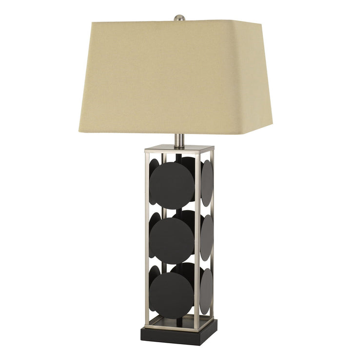 Antique Hardware HANSON METAL TABLE LAMP WITH SQUARE FABRIC SHADE Table Lamp
