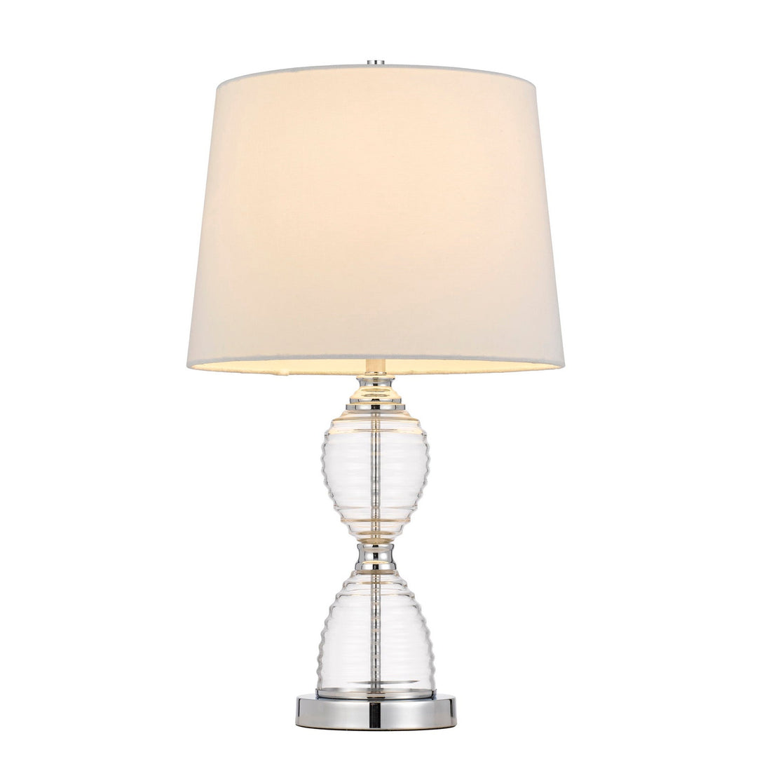 Antique Hardware EDEN GLASS TABLE LAMP WITH TAPER DRUM HARDBACK SHADE Floor Lamp