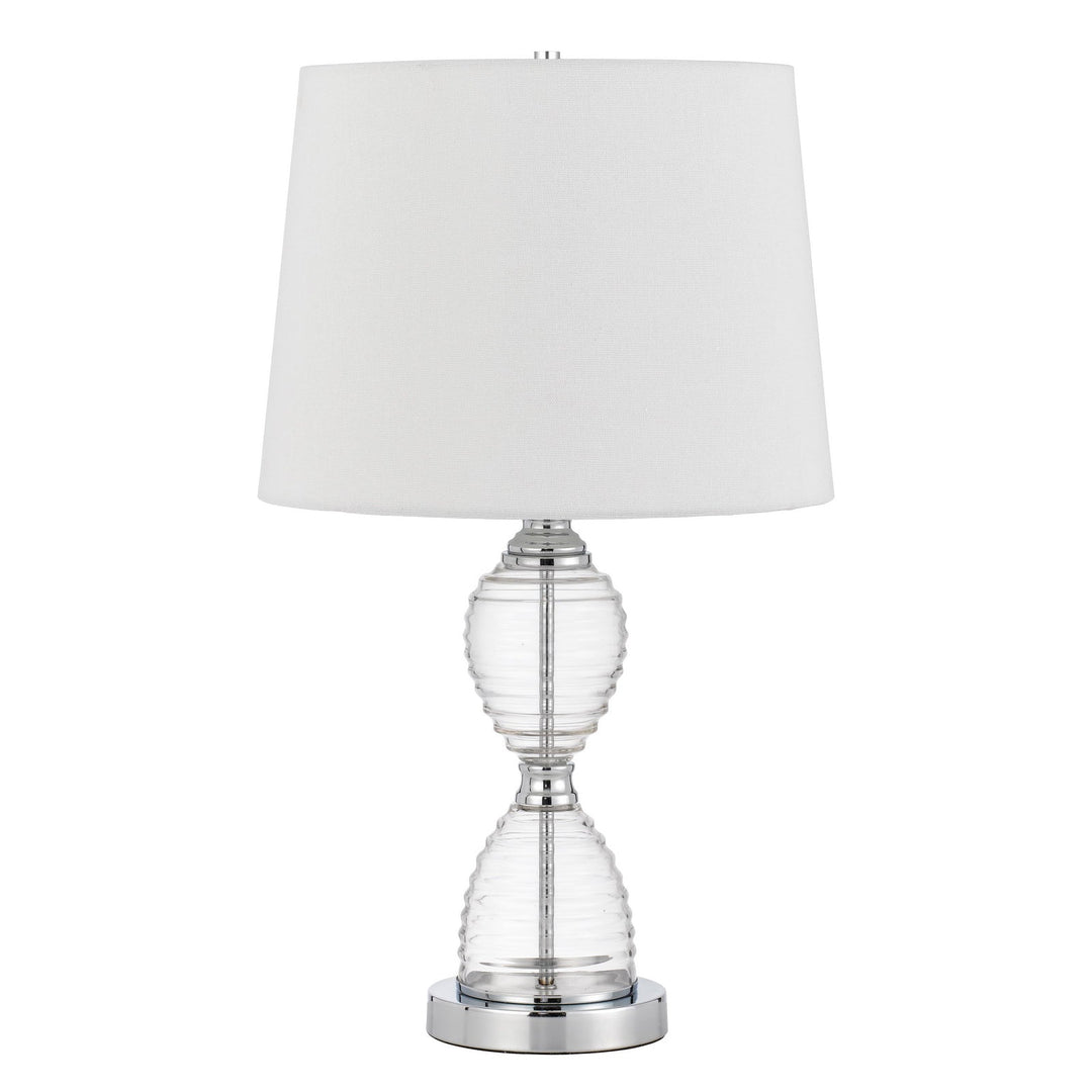 Antique Hardware EDEN GLASS TABLE LAMP WITH TAPER DRUM HARDBACK SHADE Floor Lamp
