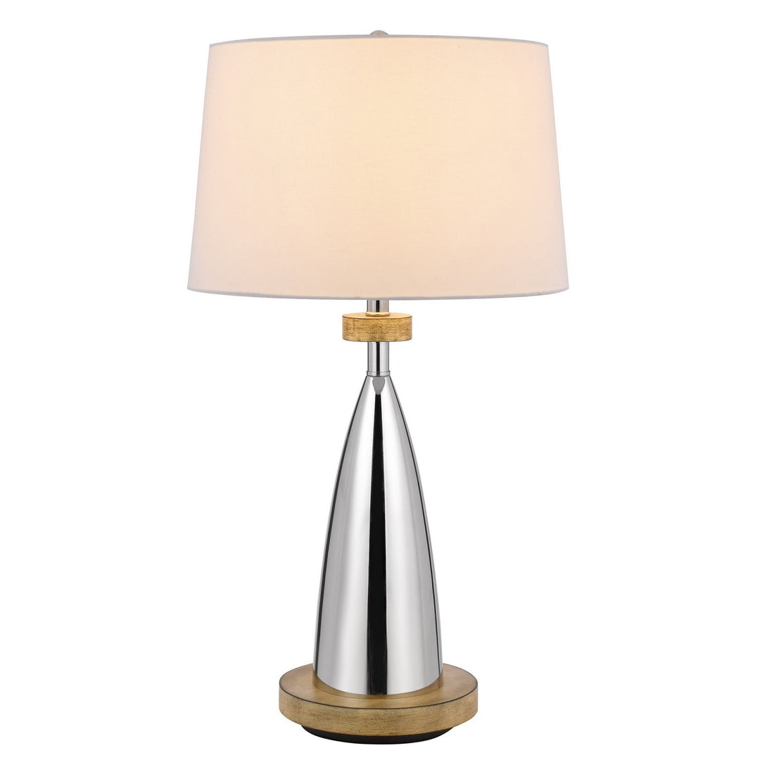 Antique Hardware 150W 3 WAY LOCKPORT METAL TABLE LAMP WITH FAUX WOOD FINISH Table Lamp