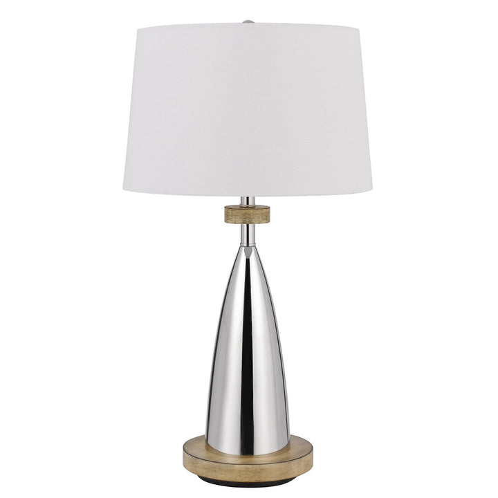 Antique Hardware 150W 3 WAY LOCKPORT METAL TABLE LAMP WITH FAUX WOOD FINISH Table Lamp