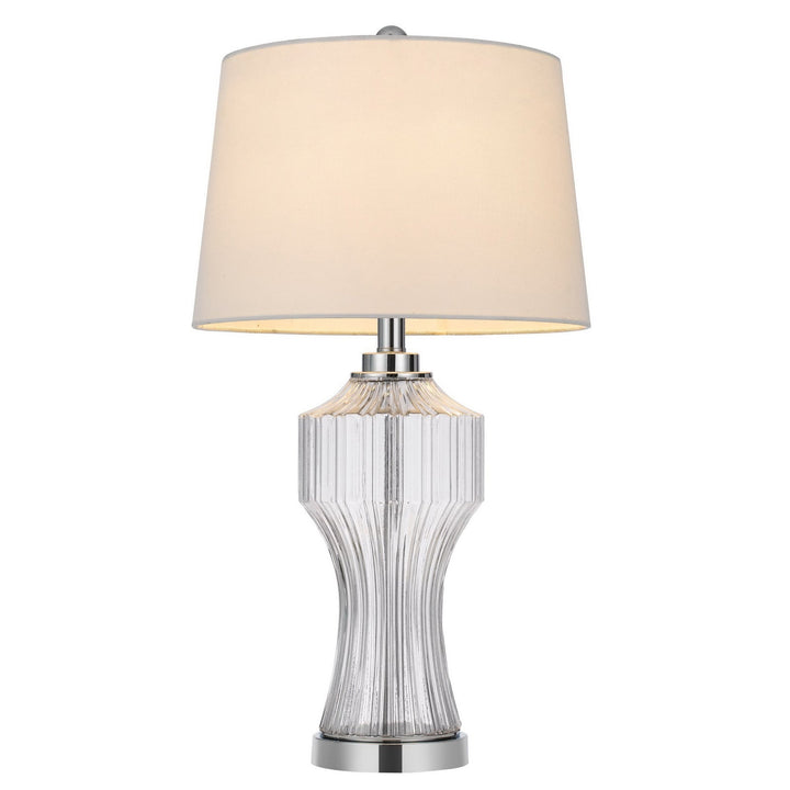 Antique Hardware 100W 3 WAY RESTON COLUMN GLASS TABLE LAMP Table Lamp