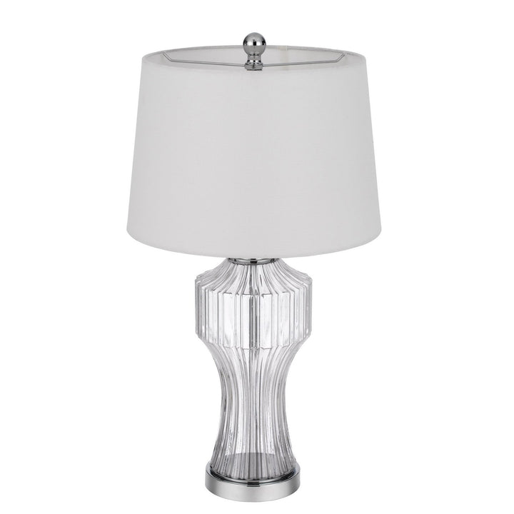 Antique Hardware 100W 3 WAY RESTON COLUMN GLASS TABLE LAMP Table Lamp