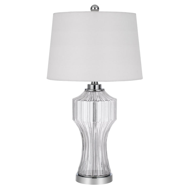 Antique Hardware 100W 3 WAY RESTON COLUMN GLASS TABLE LAMP Table Lamp