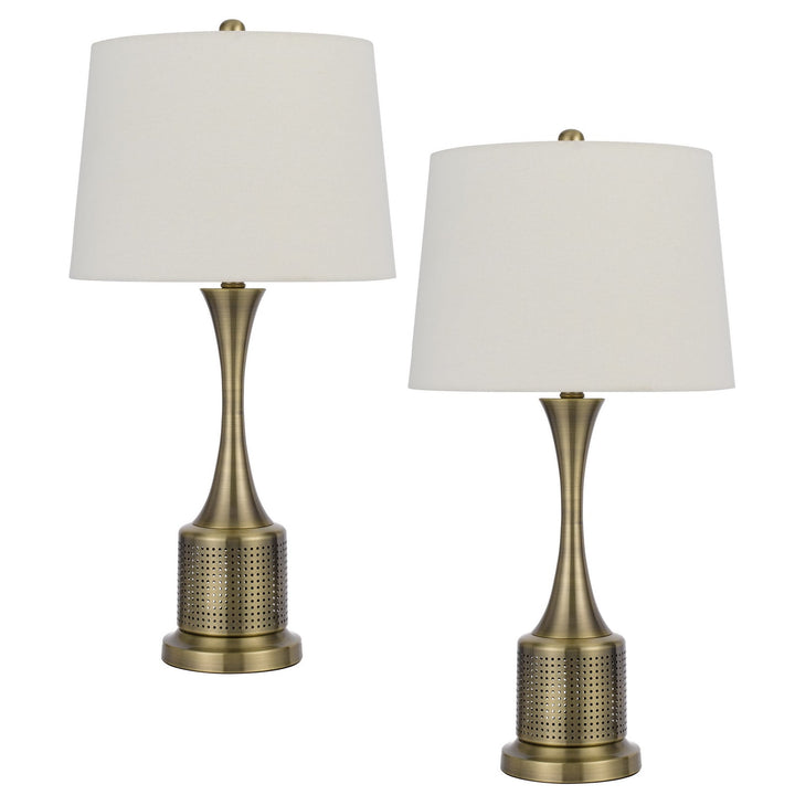 ##Antique Hardware## 100W TOCCOA METAL TABLE LAMP. PRICED AND SOLD AS PAIRS