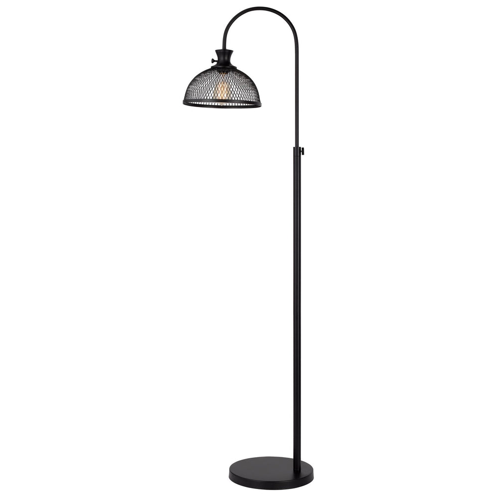 Antique Hardware 60W LEWISTON METAL DOWNBRIDGE ADJUSTABLE FLOOR LAMP WITH MESH SHADE Floor Lamp