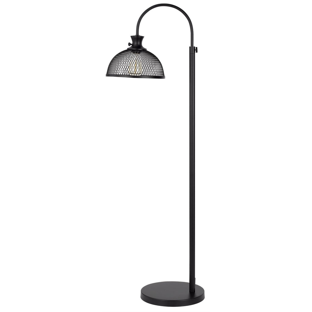 Antique Hardware 60W LEWISTON METAL DOWNBRIDGE ADJUSTABLE FLOOR LAMP WITH MESH SHADE Floor Lamp