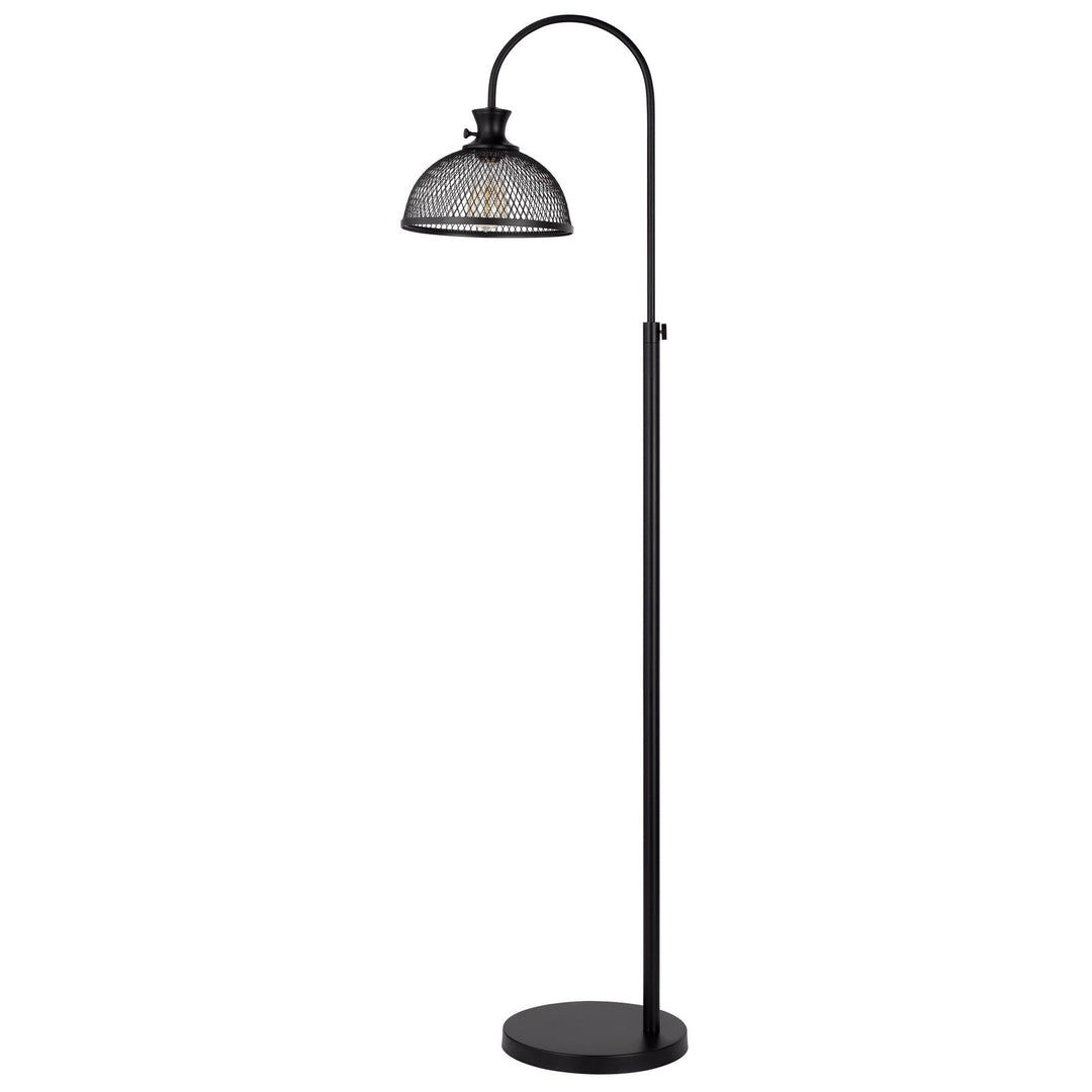 Antique Hardware 60W LEWISTON METAL DOWNBRIDGE ADJUSTABLE FLOOR LAMP WITH MESH SHADE Floor Lamp