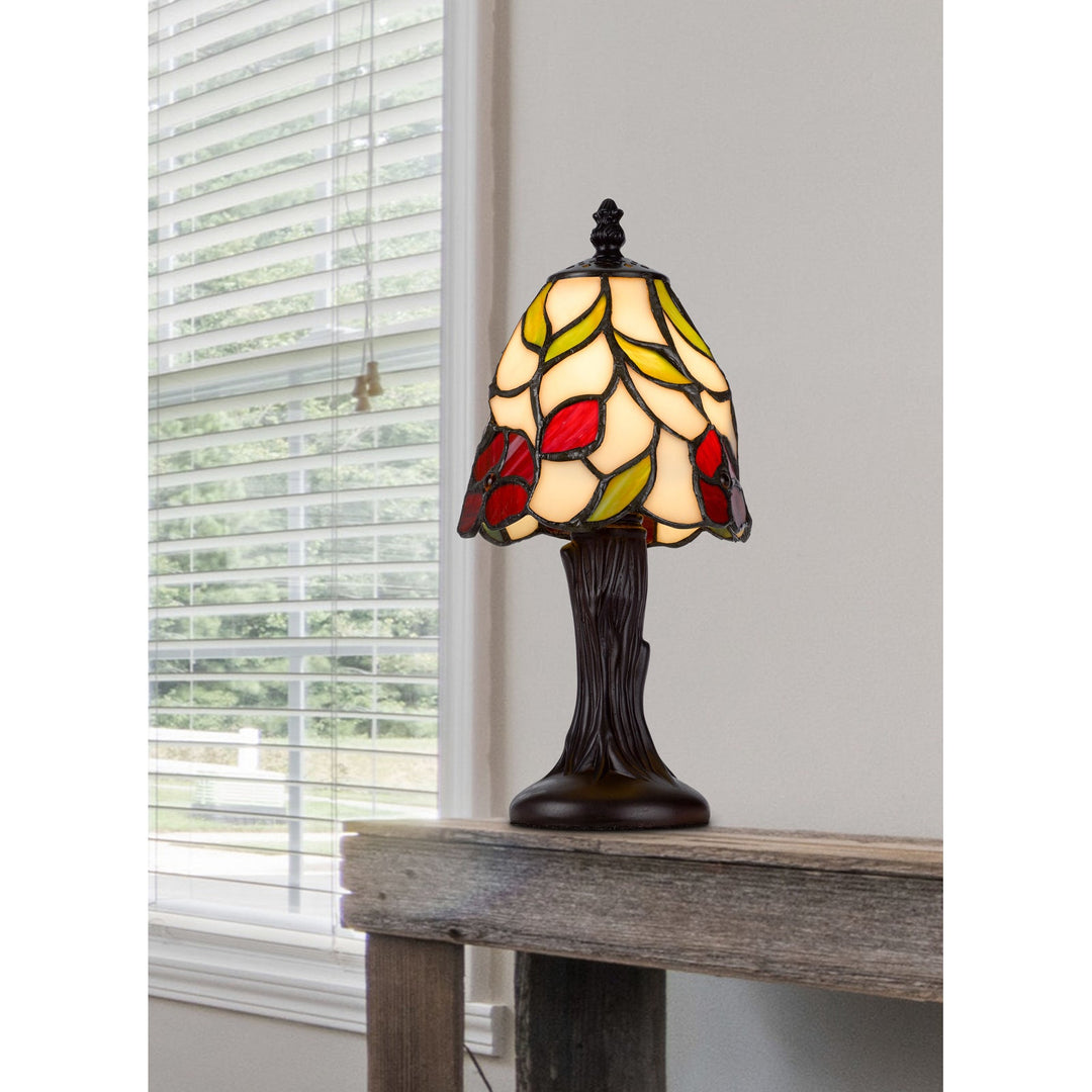 ##Antique Hardware## 40W METAL/RESIN TIFFANY ACCENT LAMP WITH INLINE SWITCH