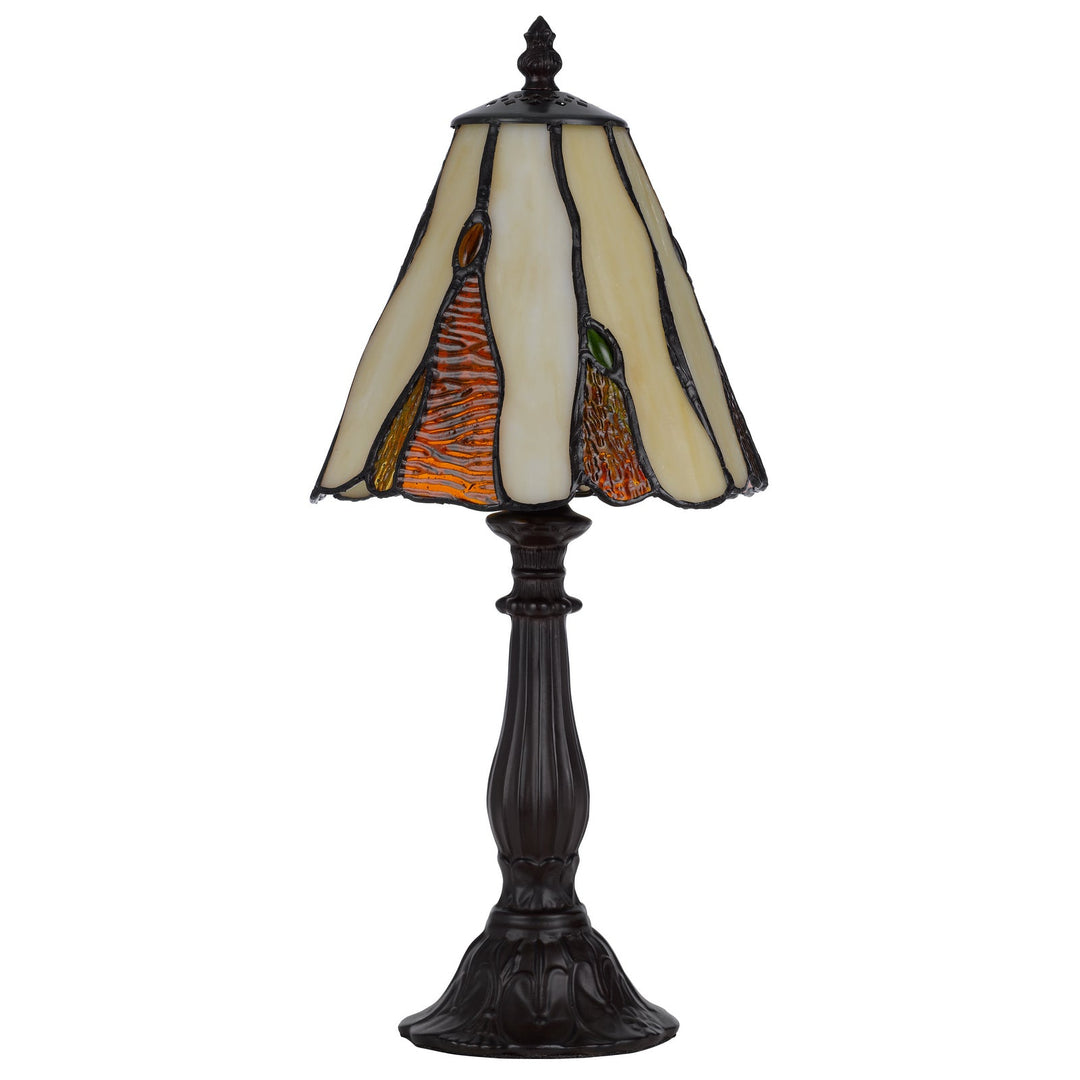 ##Antique Hardware## 40W METAL/RESIN TIFFANY ACCENT LAMP WITH INLINE SWITCH