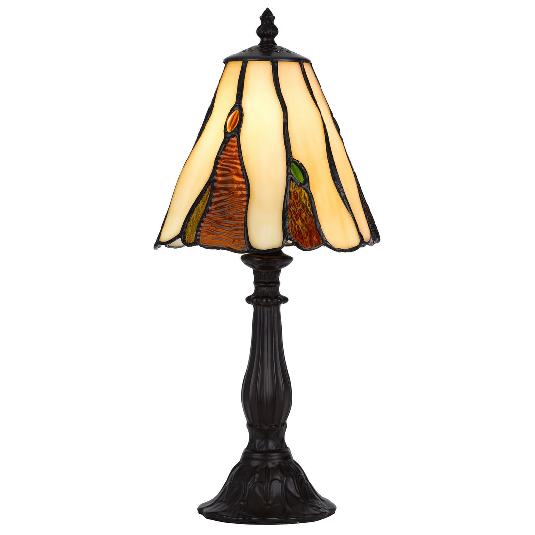 ##Antique Hardware## 40W METAL/RESIN TIFFANY ACCENT LAMP WITH INLINE SWITCH