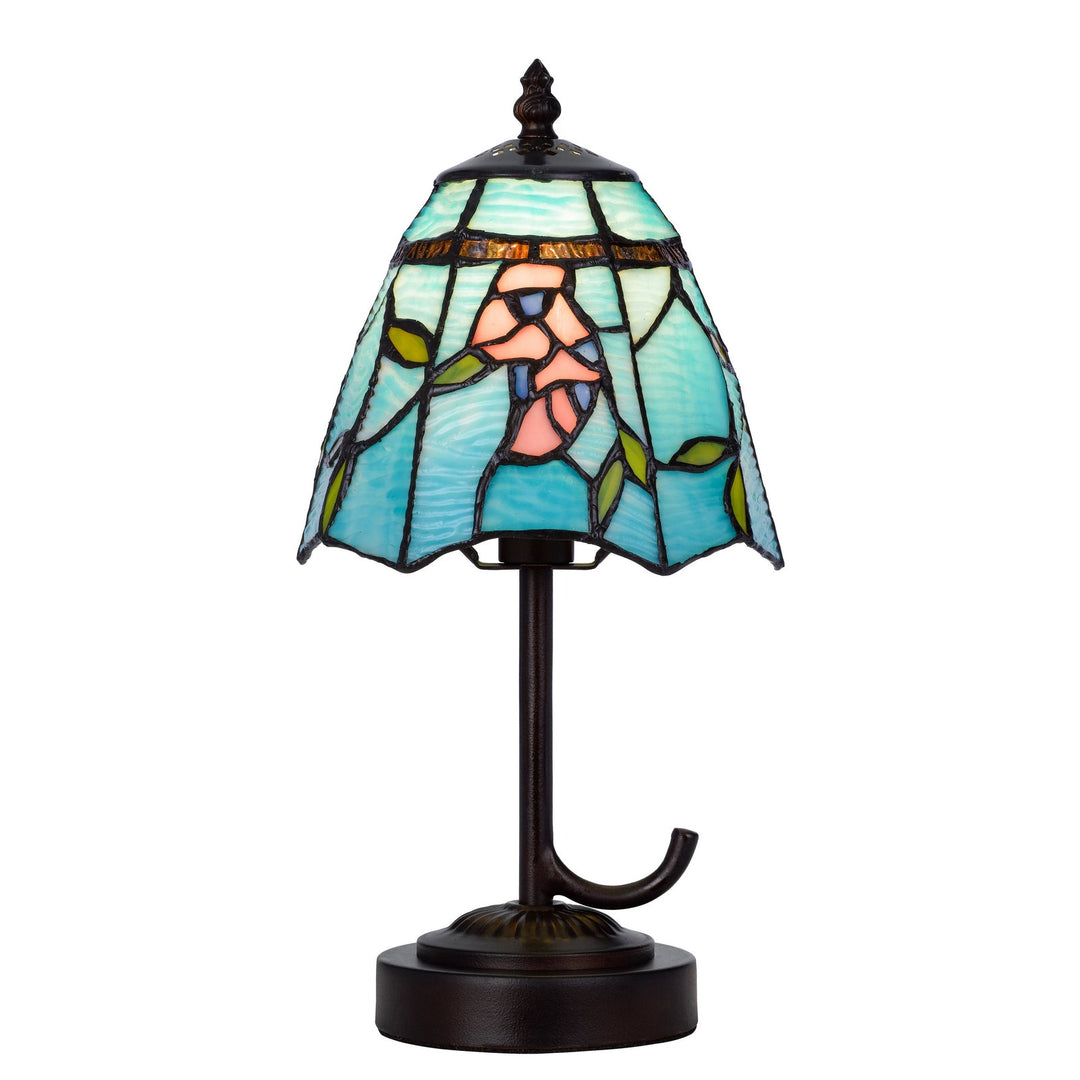 ##Antique Hardware## 40W METAL/RESIN TIFFANY ACCENT LAMP WITH INLINE SWITCH
