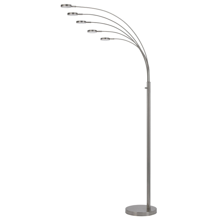 ##Antique Hardware## MALIBU INTERGRATED LED 8W X 5 METAL ARC FLOOR LAMP