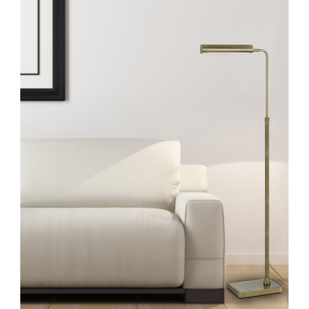 ##Antique Hardware## DELRAY 17W, 3000K NON DIMMABLE INTEGRATED LED METAL FLOOR LAMP WITH ADJUSTABLE HEIGHT