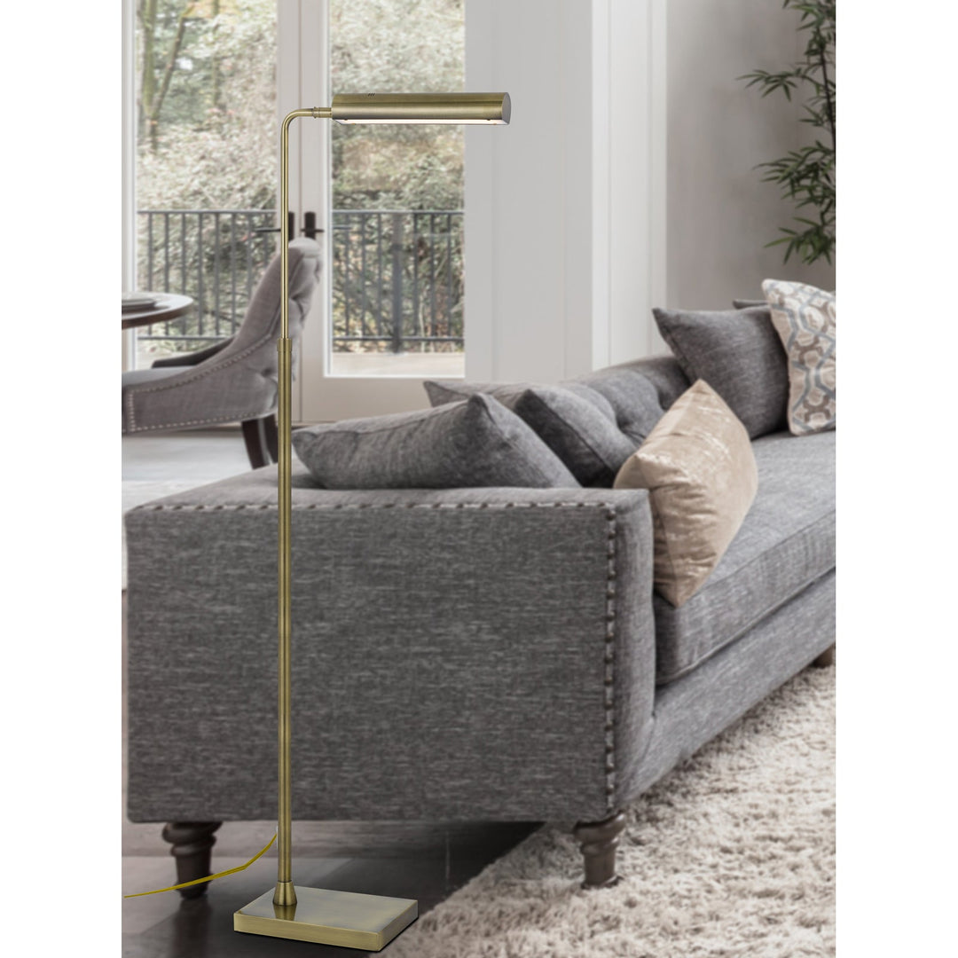 ##Antique Hardware## DELRAY 17W, 3000K NON DIMMABLE INTEGRATED LED METAL FLOOR LAMP WITH ADJUSTABLE HEIGHT