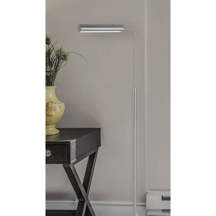##Antique Hardware## DELRAY 17W, 3000K NON DIMMABLE INTEGRATED LED METAL FLOOR LAMP WITH ADJUSTABLE HEIGHT