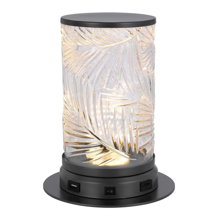 ##Antique Hardware## 2W CARRINGTON INTEGRATED LED ACCENT LAMP WITH GLASS SHADE