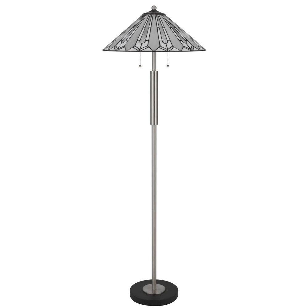 ##Antique Hardware## 60W X 2 MUIRFIELD TIFFANY FLOOR LAMP