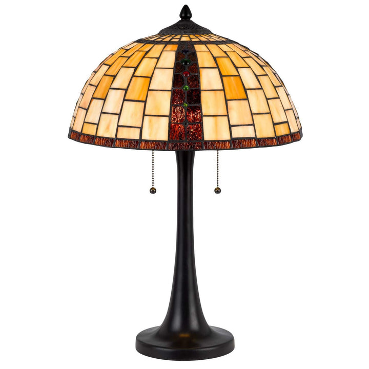##Antique Hardware## 60W X 2 WHITTON TIFFANY TABLE LAMP