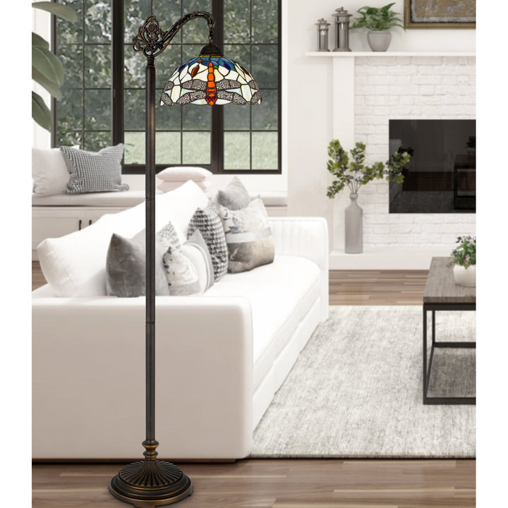 ##Antique Hardware## 60W COLEBRIDGE DOWNBRIDGE TIFFANY FLOOR LAMP