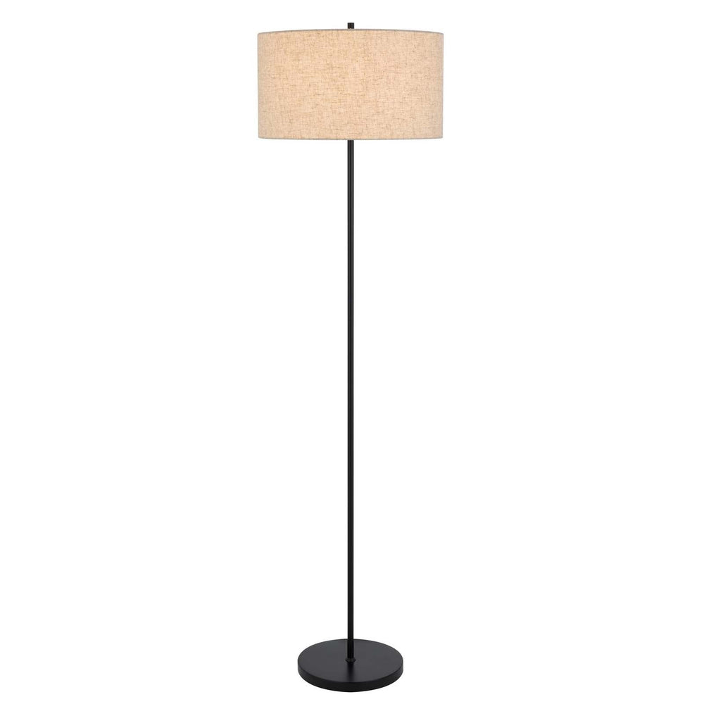 ##Antique Hardware## 150W 3 WAYT CROMWELL METAL FLOOR LAMP WITH LINEN SHADE