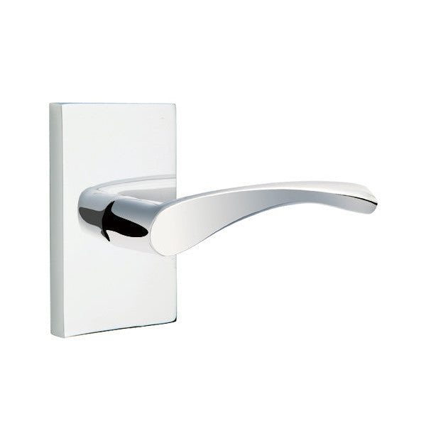 ##Antique Hardware## Emtek Solid Brass Triton Lever With Modern Rectangular Rosette (Several Finish Options)