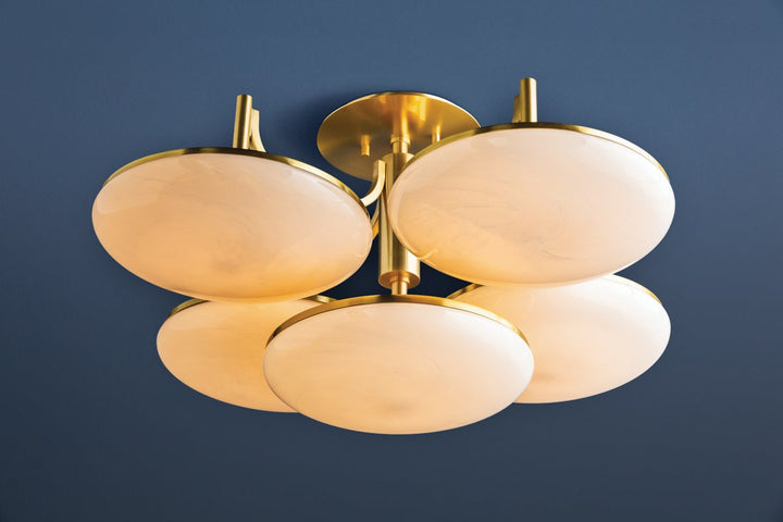 ##Antique Hardware## BREGMAN Semi Flush
