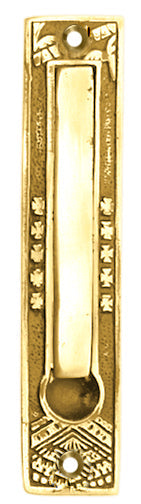 5 Inch Solid Brass Broken Leaf Edge Pull (Several Finishes Available)
