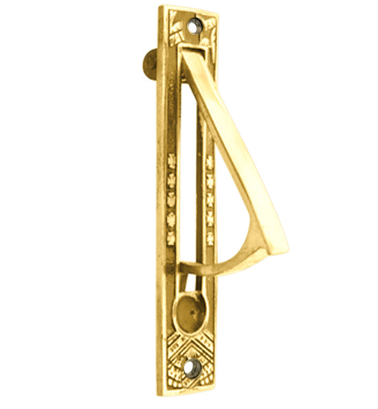 5 Inch Solid Brass Broken Leaf Edge Pull (Several Finishes Available)