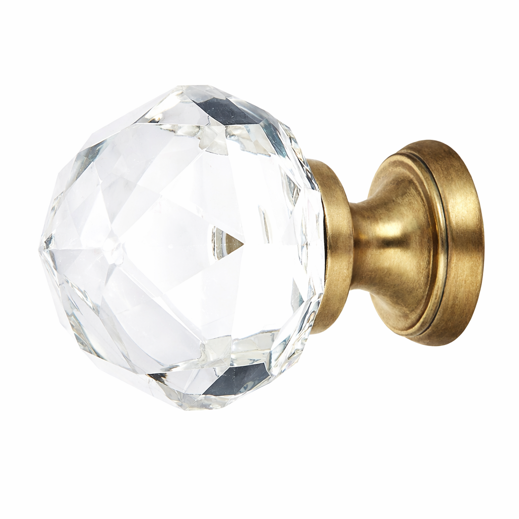 1 Inch Crystal Glass Diamond Cabinet & Furniture Knob