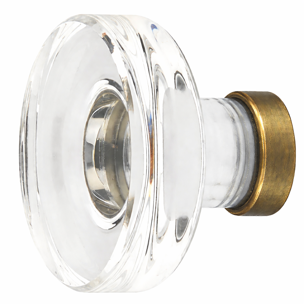 1 1/4 Inch Clear Crystal Glass Grayson Cabinet & Furniture Knob