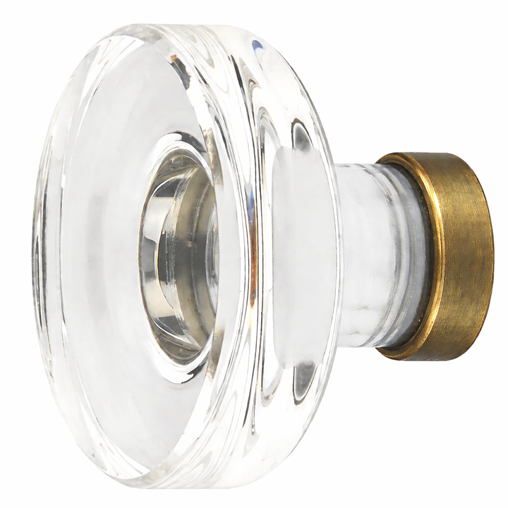 1 1/4 Inch Clear Crystal Glass Grayson Cabinet & Furniture Knob