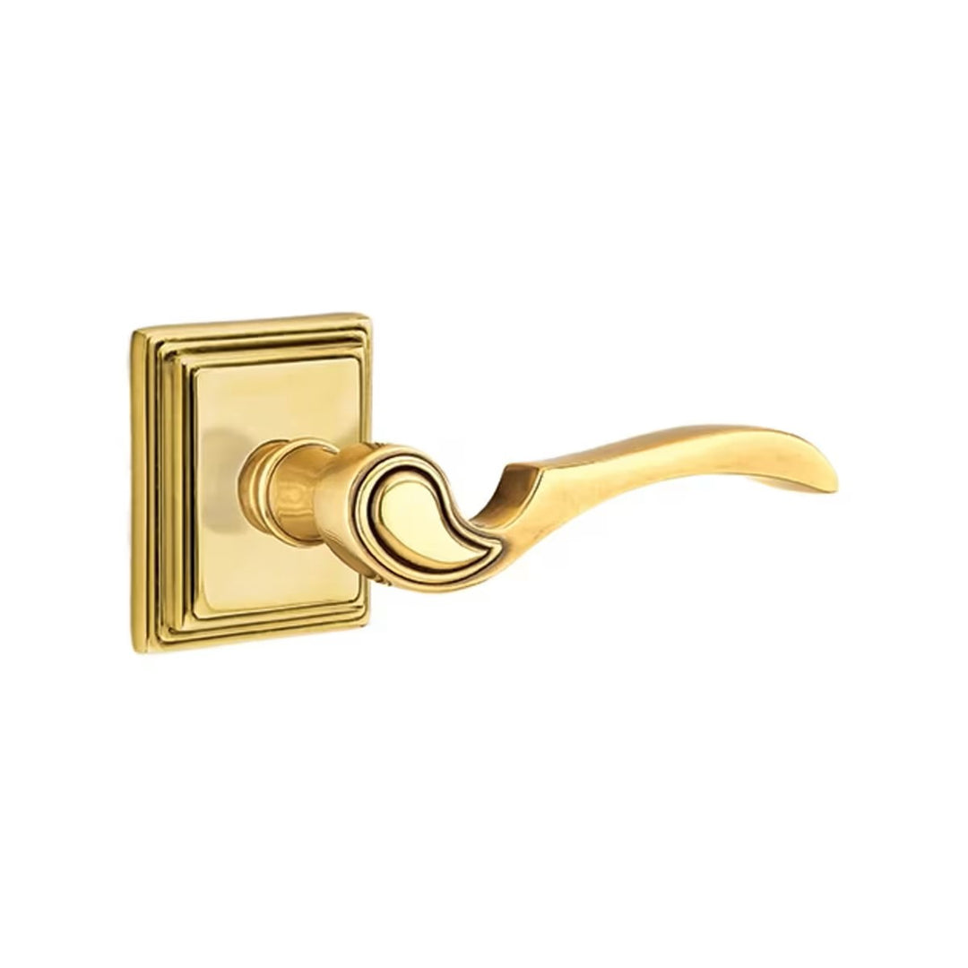 Emtek Solid Brass Coventry Lever With Wilshire Rosette (Several Finishes Available)