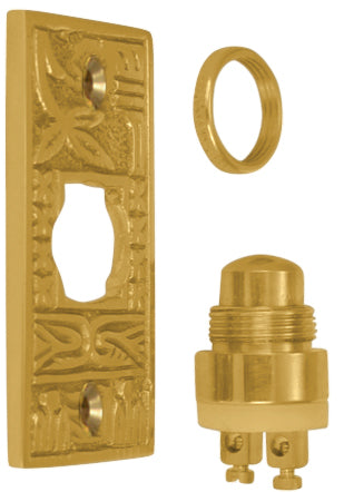 Solid Brass Broken Leaf Door Bell