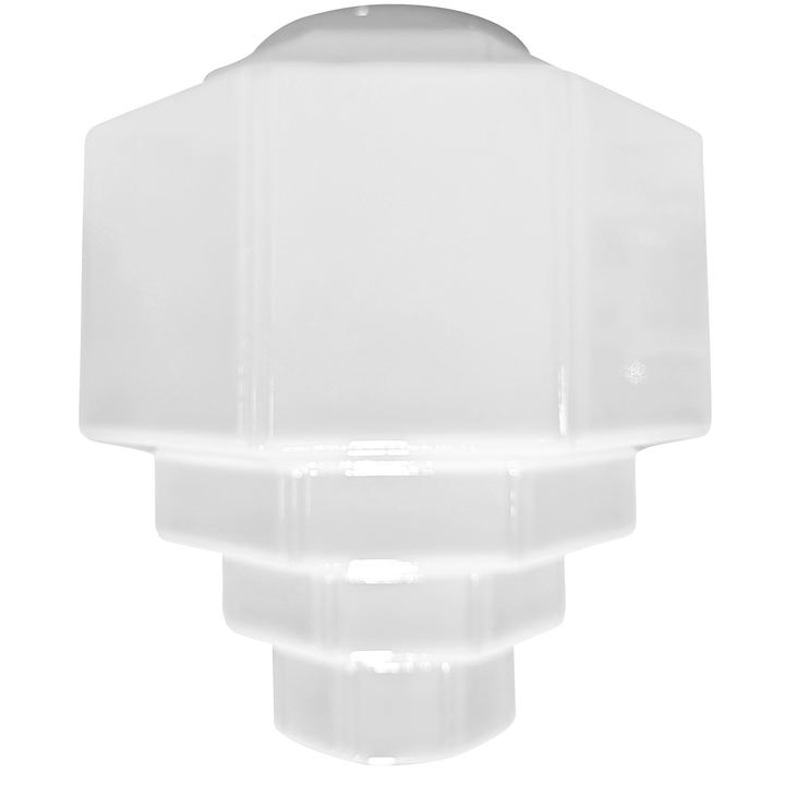 ##Antique Hardware## 19 1/2 Inch Manhattan Skyscraper Grandeur Style Semi-Flush Mount Light (Satin Nickel Finish)