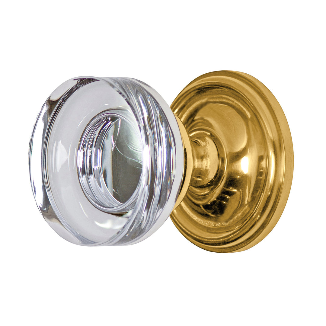 ##Antique Hardware## Traditional Rosette Door Set with Disc Crystal Door Knobs (Several Finishes Available)