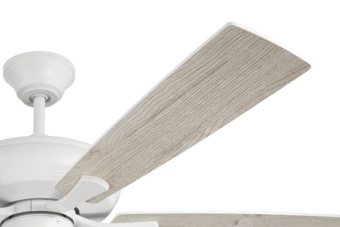 ##Antique Hardware## 52" Eos in White w/ White/Washed Oak Blades